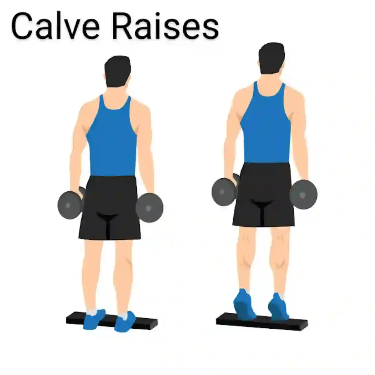 How to do a Calve Raise. Slowly raise your heels up as high as possible. Pause, and then slowly lower your heels back to the starting position.